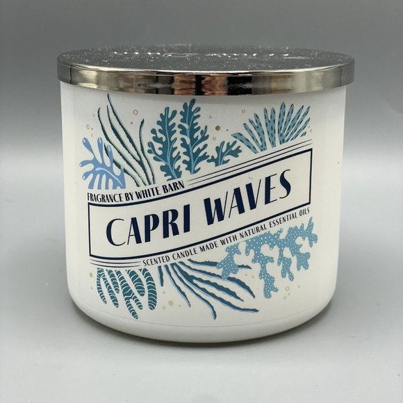 Bath And Body Works 3 Wick Candle CAPRI WAVES - Picture 1 of 4